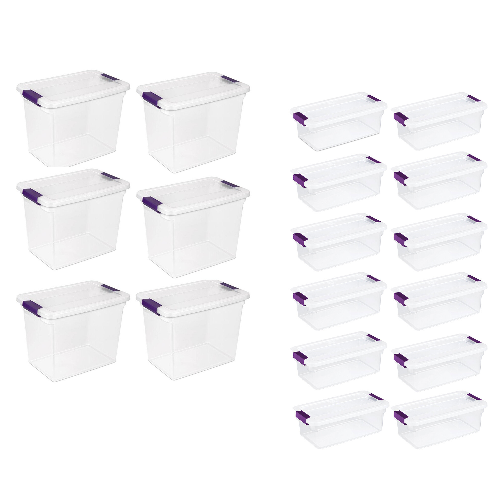 sterilite clear totes