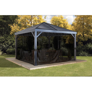 Go to store & view more images South Beach 12 Ft. W x 12 Ft. D Aluminum Patio Gazebo by Sojag