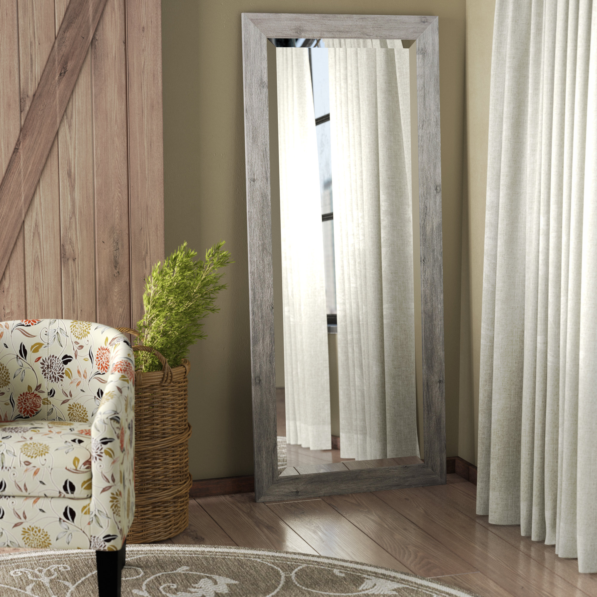 August Grove Extra Tall Floor Beveled Full Length Mirror Reviews