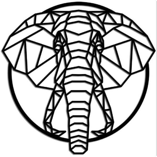 Signs 3D Wooden Elephant Nursery Decor Wooden Elephant Geometric Elephant  Animal Wall Art Home Décor 