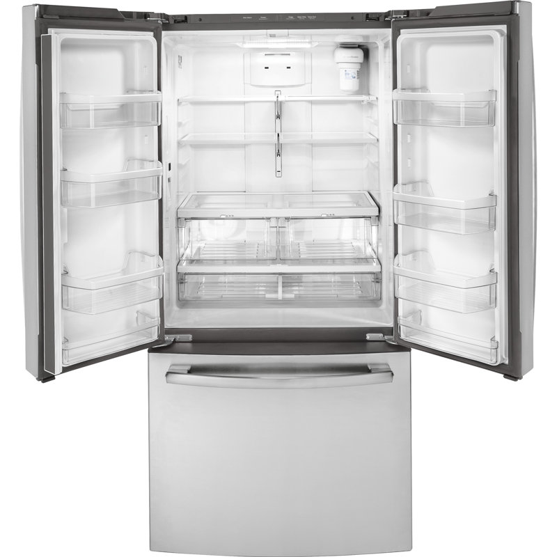 Ge Appliances 33 Energy Star French Door 18 6 Cu Ft Smart Refrigerator Reviews Wayfair