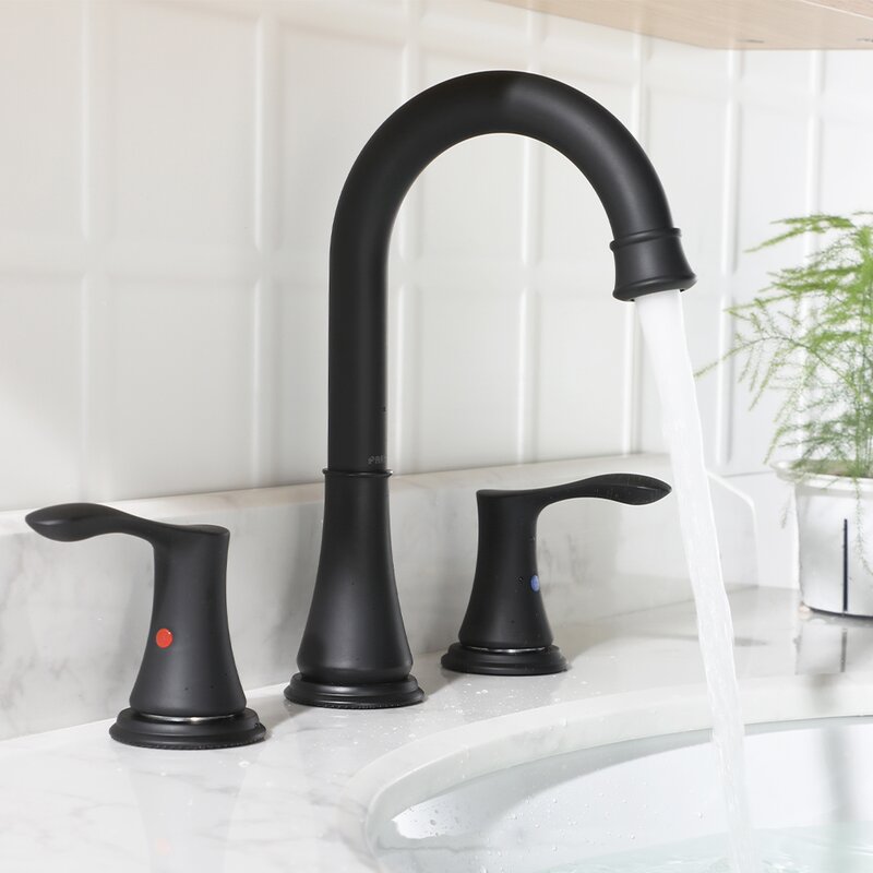 Parlos Home Widespread Bathroom Faucet With Pop Up Drain And Water