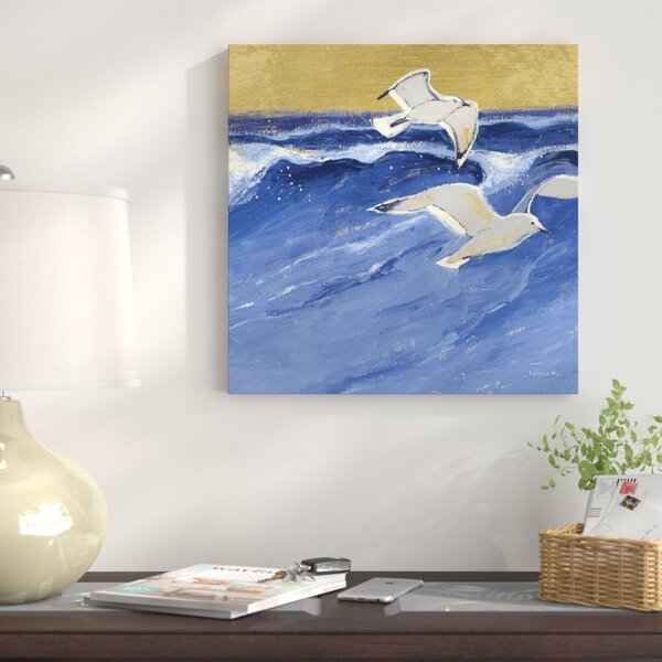 Bless international Seagulls With Gold Sky III by Shirley Novak ...