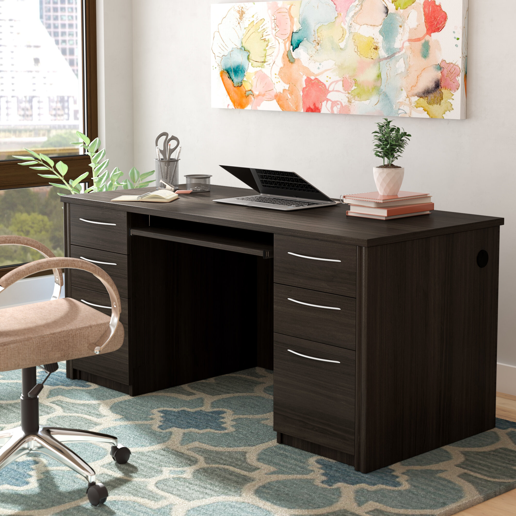 wayfair espresso desk