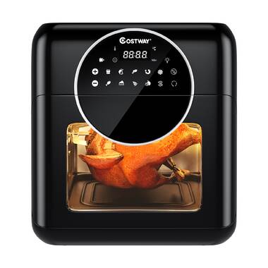 Toaster Oven Aobosi Electric Air Fryer Oven Toaster Air Fry Convection Oven Digital Countertop Rotisserie Oven Multi-Function 10-in-1 Toast/Bake/Broil/Roast/Dehydrate|24Qt Large|Recipe|1700W 