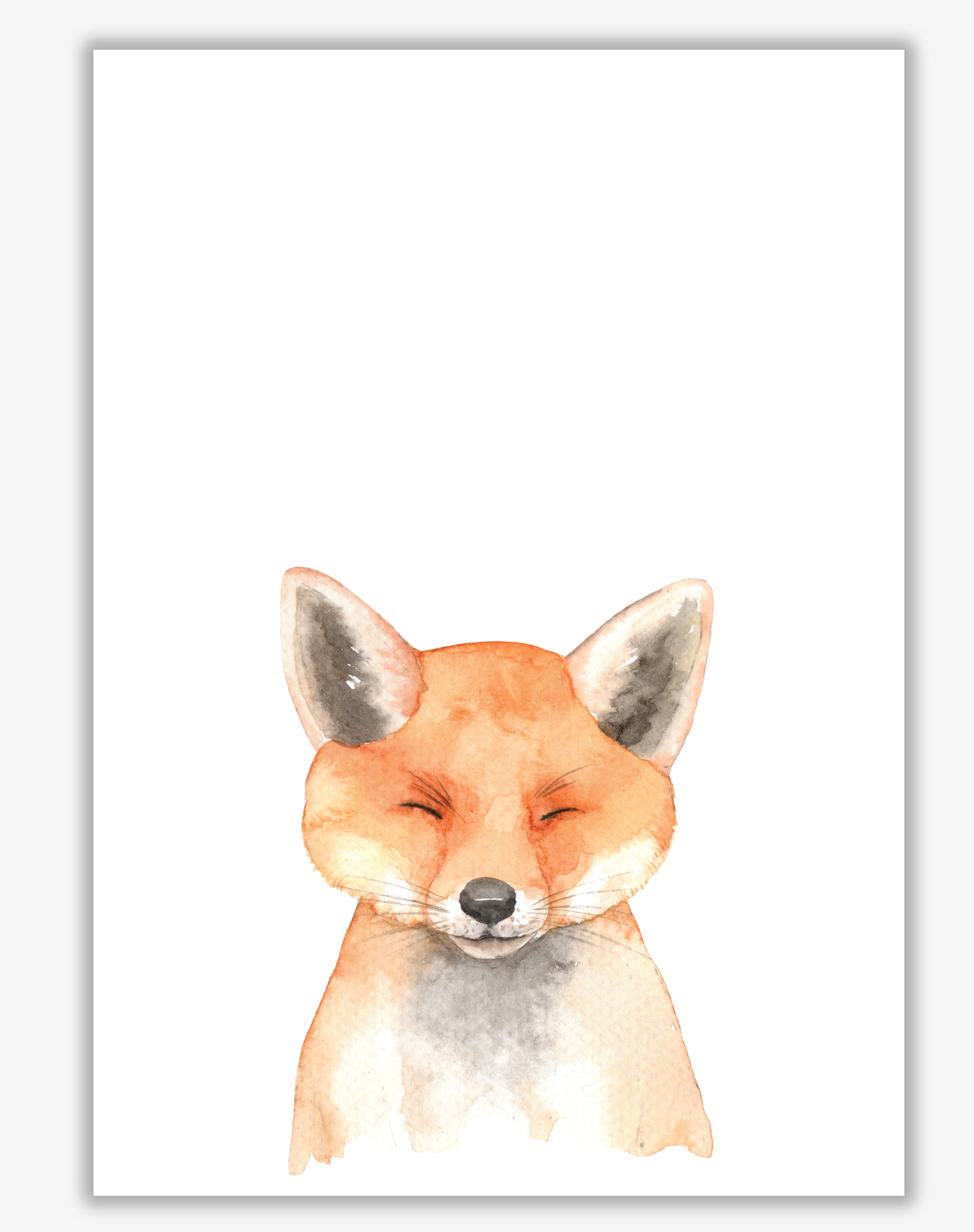 East Urban Home Forest Friends Cute Fox Painting Wayfair Co Uk