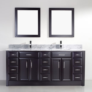 75 Inch Bathroom Vanity Wayfair Caledonia 75 Double Bathroom Vanity Set