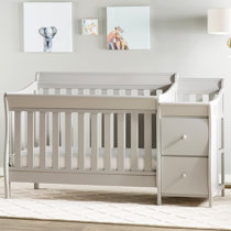 crib with changer attached
