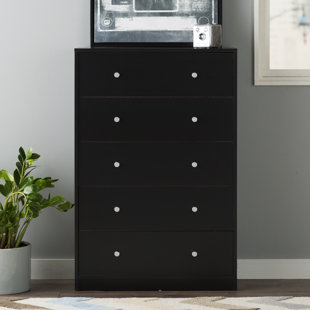 3 Drawer Chest Wide Black Wayfair
