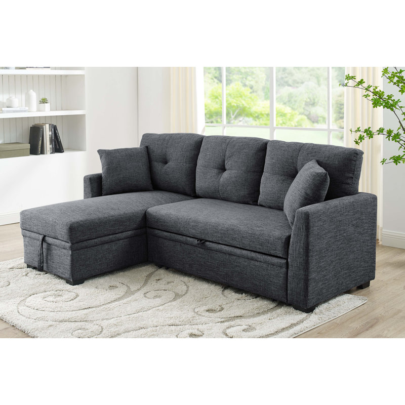 Ebern Designs Anahaim 85'' Upholstered Sleeper Sofa & Reviews 