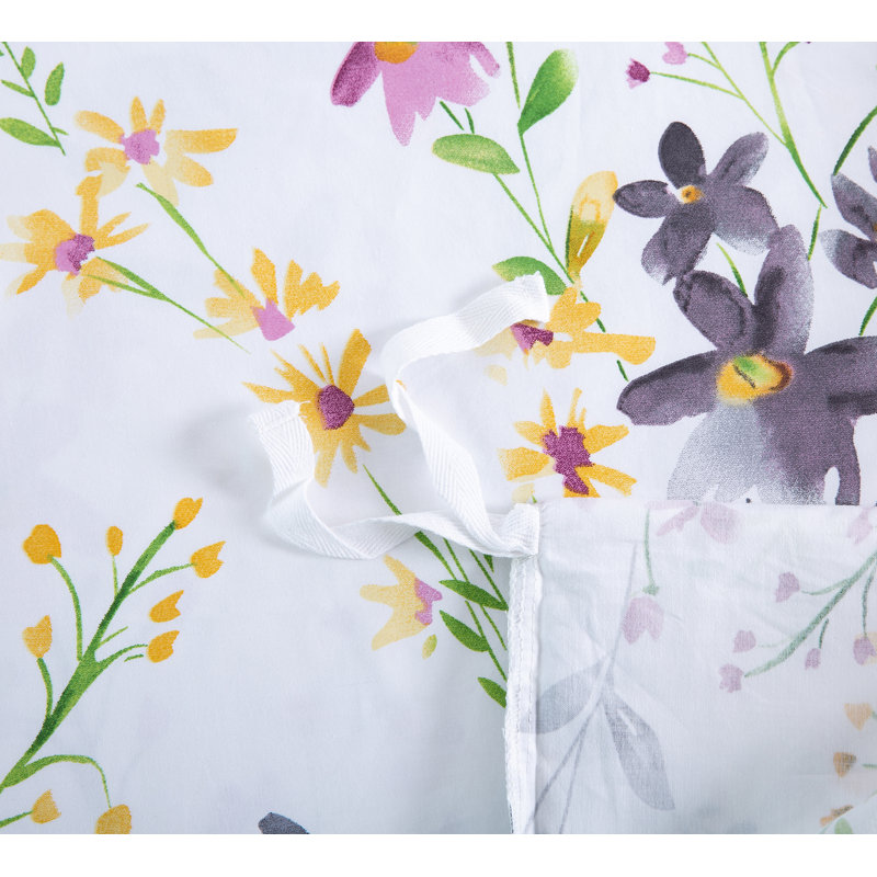 Grovelane Alysa Watercolor Windflower Painted Duvet Cover Set Reviews Wayfair