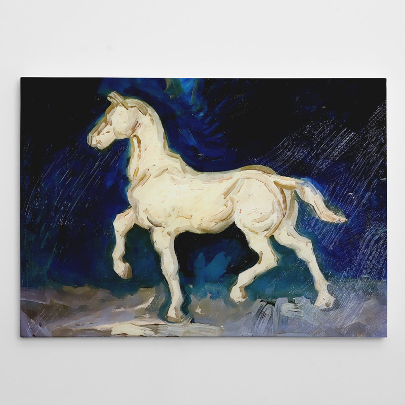Vault W Artwork Plaster Satuette Of A Horse By Vincent Van Gogh