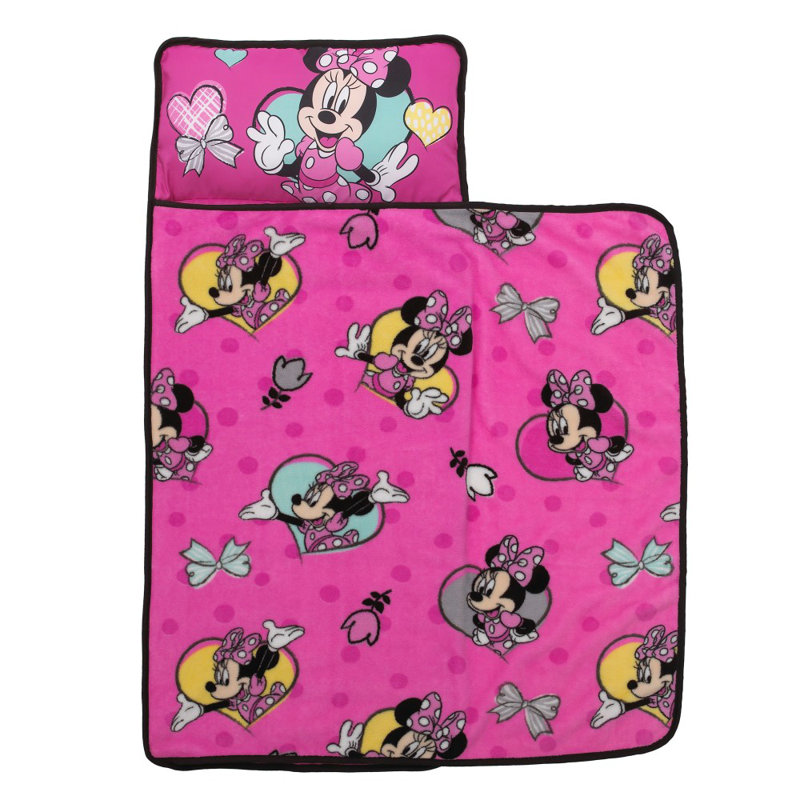 Disney Minnie Mouse Pink And Aqua Toddler Nap Mat With ...