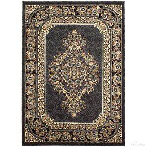 Arkin High-Quality Woven Double Shot Drop-Stitch Carving Gray Area Rug