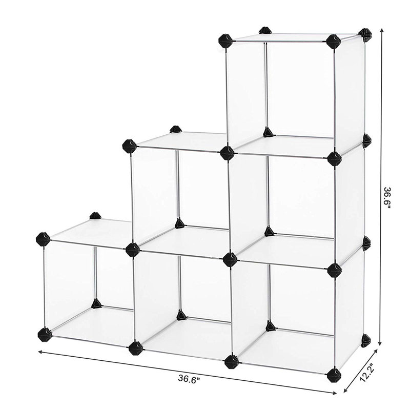 white rack shelving