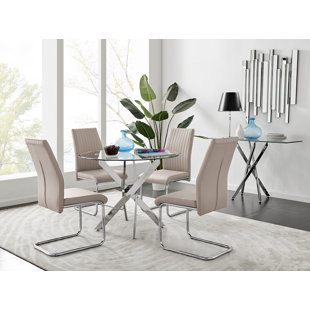 Caba Dining Set with 4 Chairs