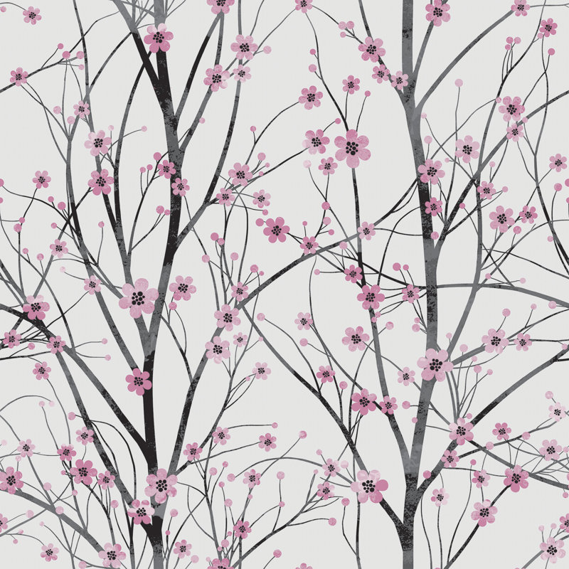 Bungalow Rose Bulter Cherry Blossom Tree 54' L x 9" W ...