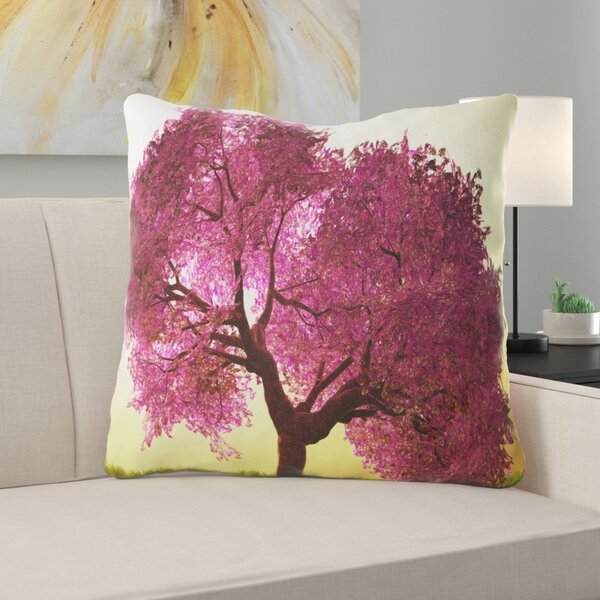 Decorative Square Accent Pillow Case Lunarable Floral Fluffy Throw Pillow Cushion Cover 26 x 26 Multicolor Japanese Cherry Blossoms Sakura Branches Spring Theme on a Dark Blue Background 