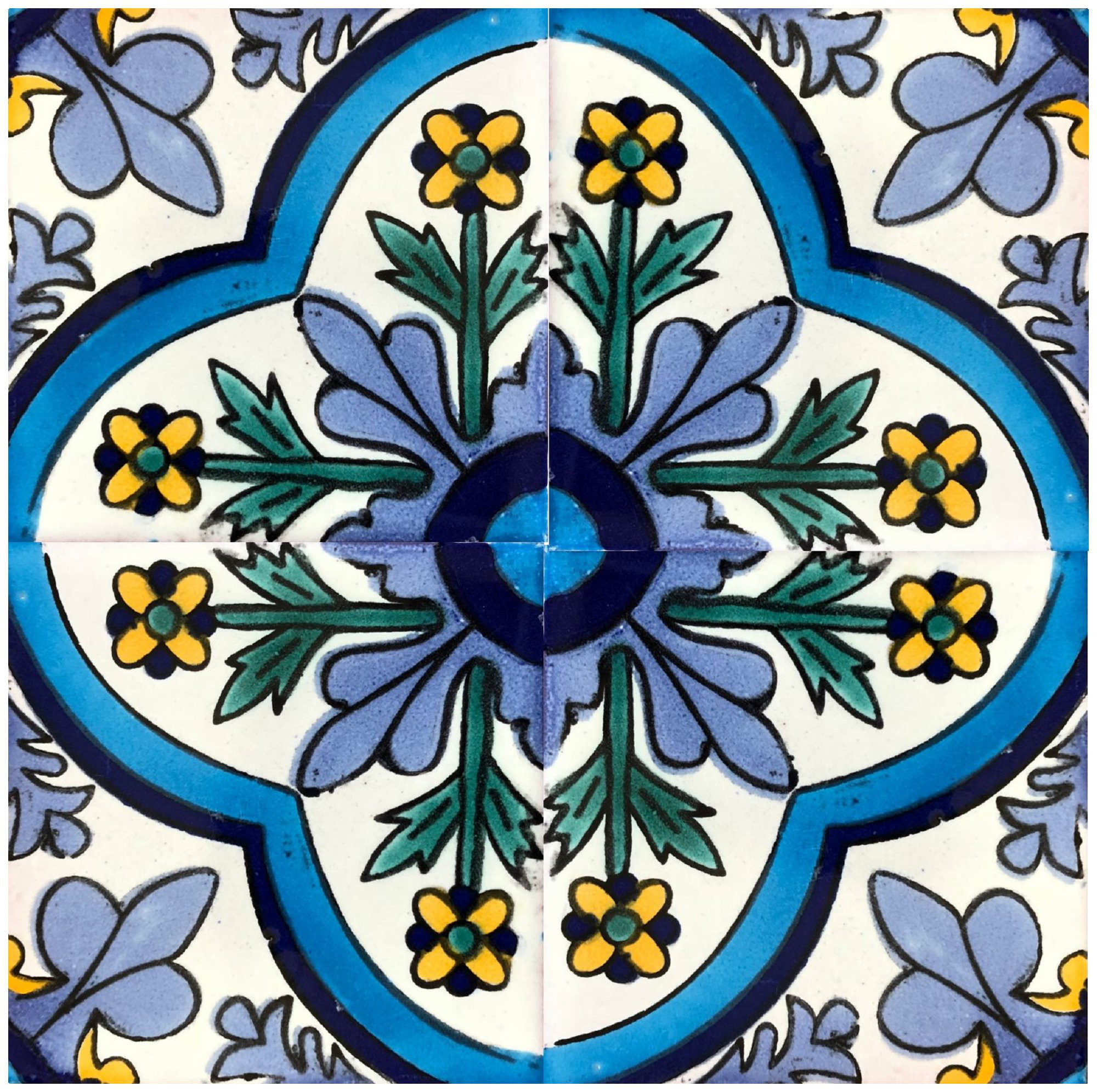 Rustico Tile Stone Dolores 6 X Terracotta Talavera Decorative Accent In Multi Color Mexican Wayfair Rustico Tile Stone Dolores 6 X