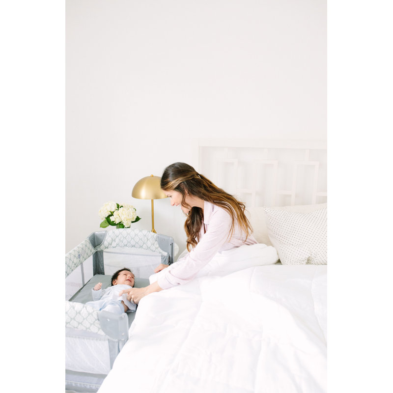mini ezee bedside crib with mattress