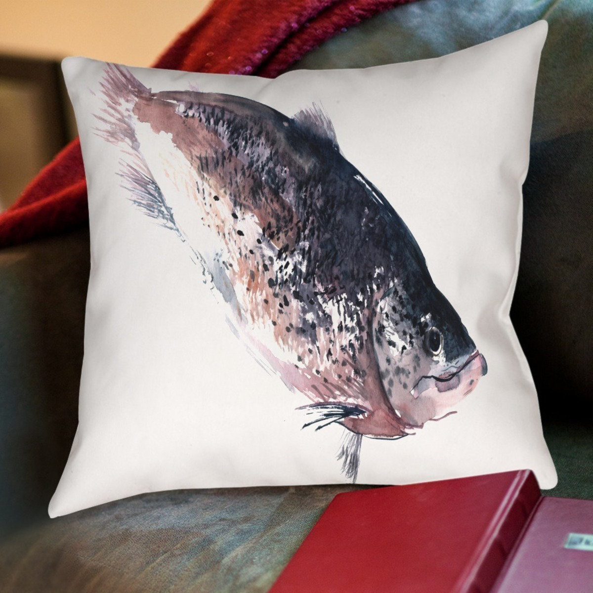 salmon shaped pillow