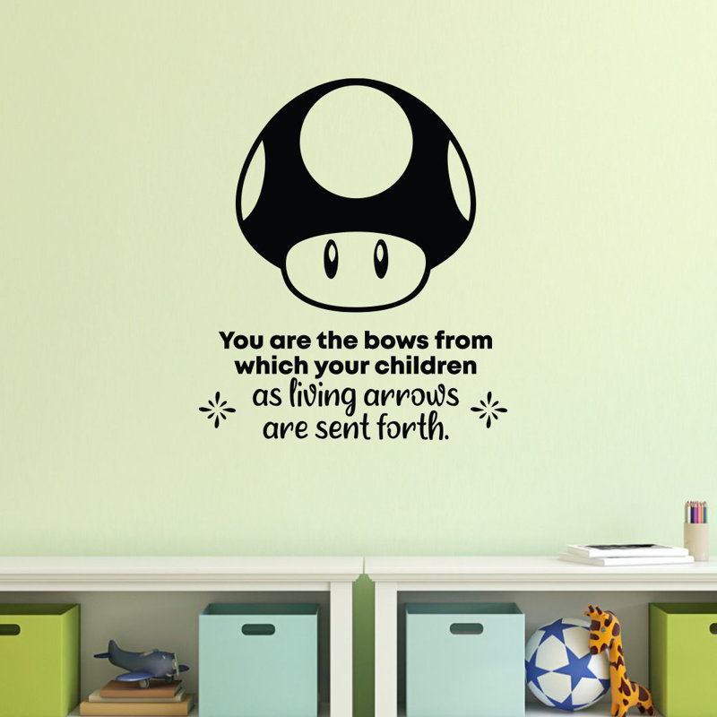 Super Mario Life Quote Cartoon Quotes Wall Sticker Decal Room Home Decor Vinyl Ebay