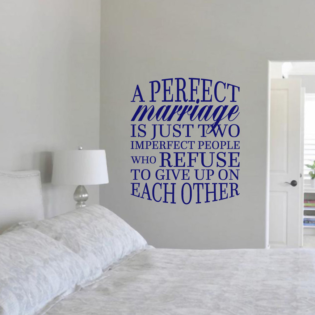 Charlton Home® A Perfect Marriage Wall Decal & Reviews Wayfair