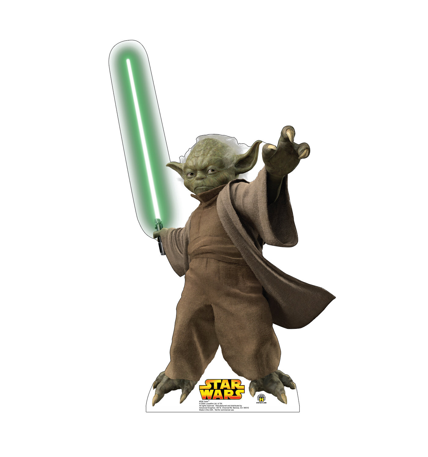 secundario tiempo Amoroso Advanced Graphics Star Wars Yoda with Lightsaber Cardboard Stand-Up |  Wayfair