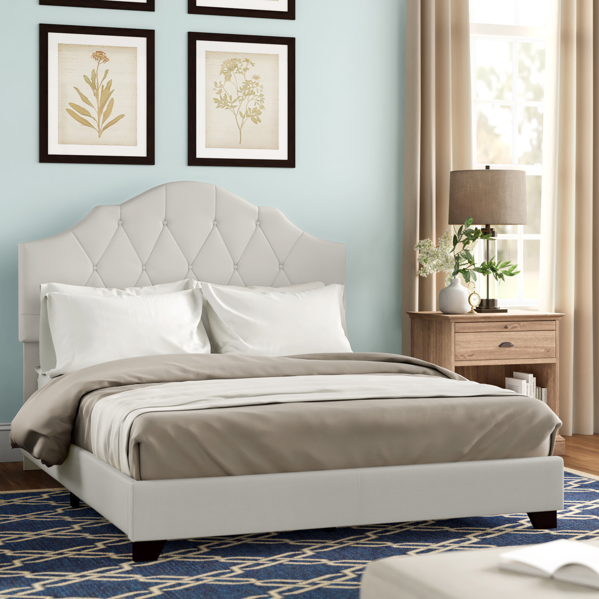 Winston Porter Carlotte Upholstered Bed & Reviews Wayfair