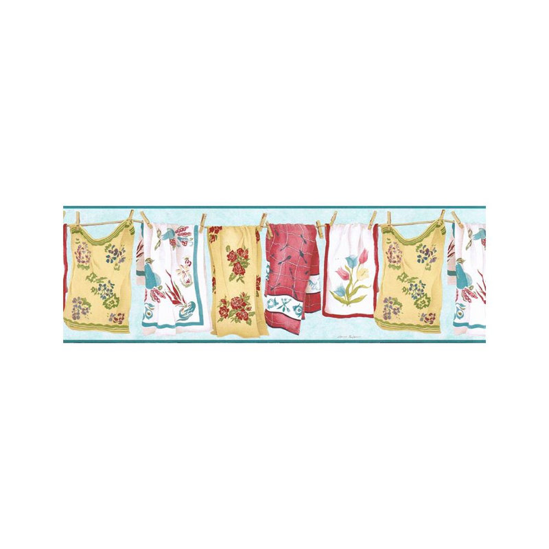 August Grove Marciniak Laundry 15 L X 9 W Wallpaper Border Wayfair