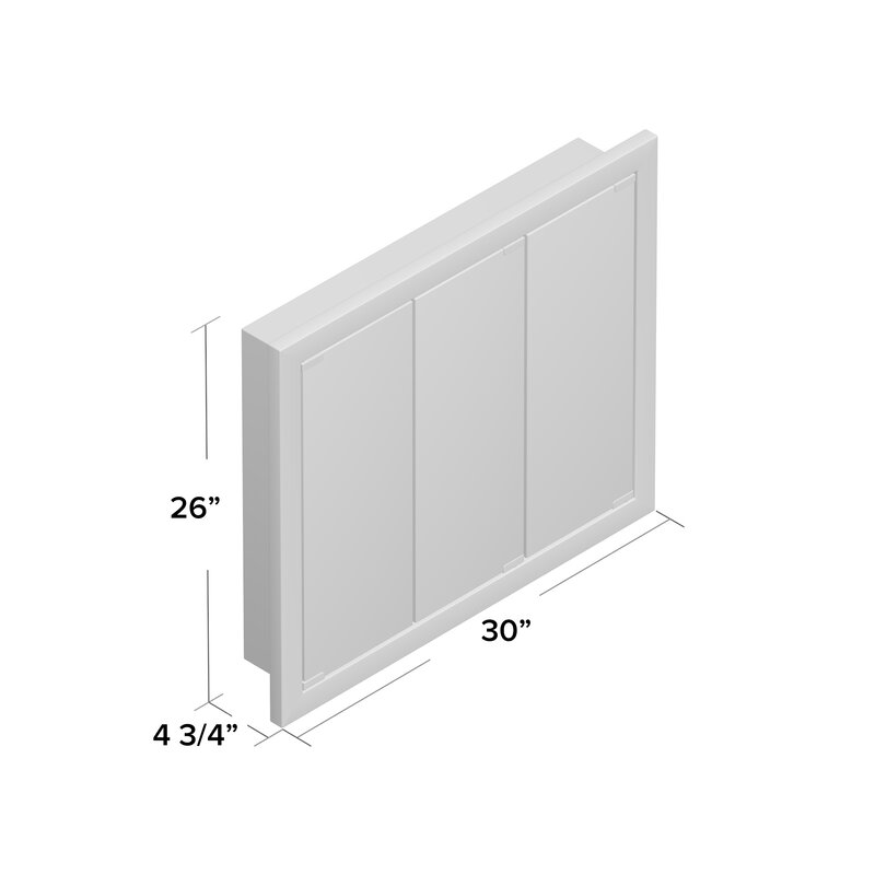 Charlton Home Hartness 30 X 26 Surface Mount Framed Medicine Cabinet Reviews Wayfair