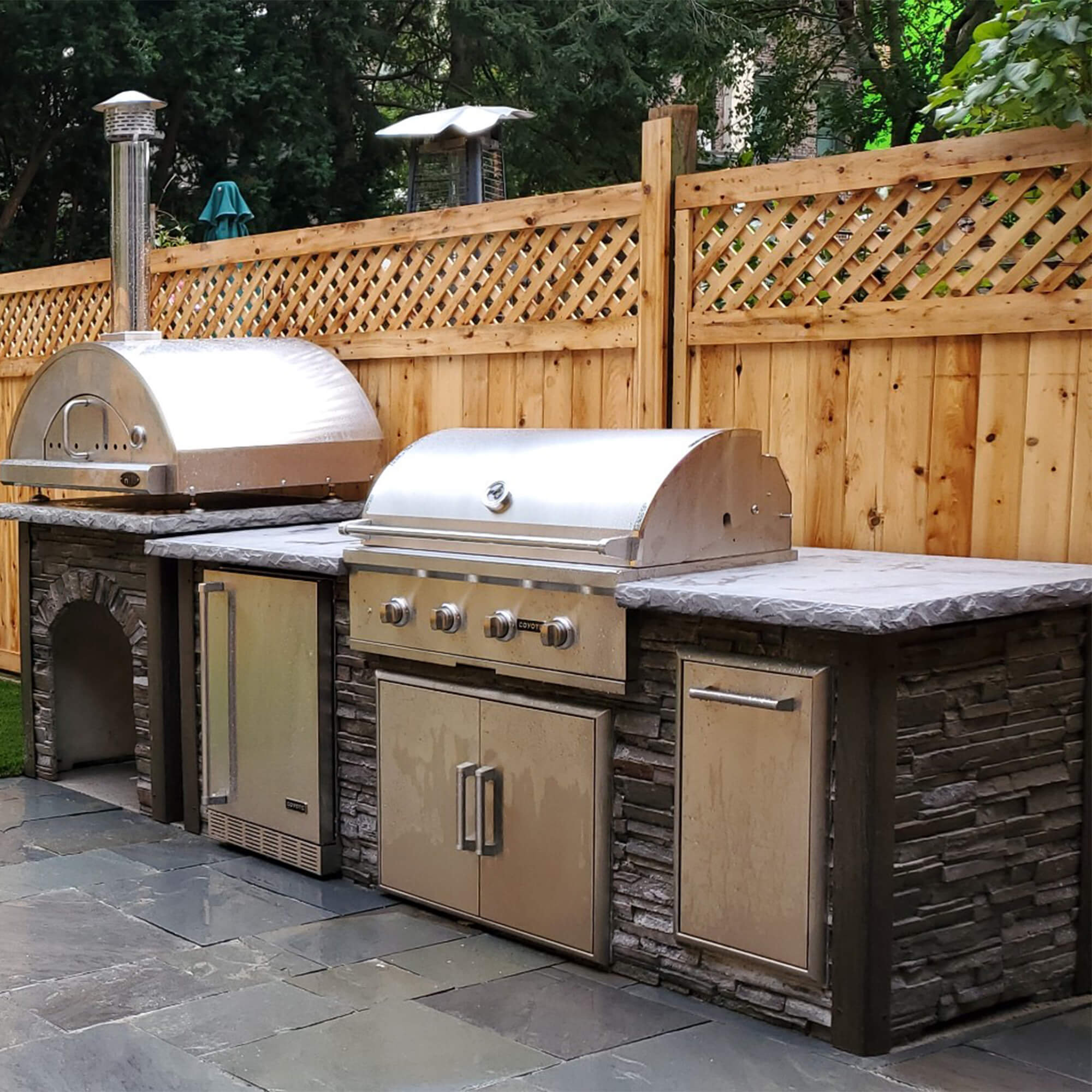 flat top grill kitchen island