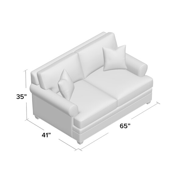 Wayfair Custom Upholstery™ Romeo 65'' Rolled Arm Loveseat with ...