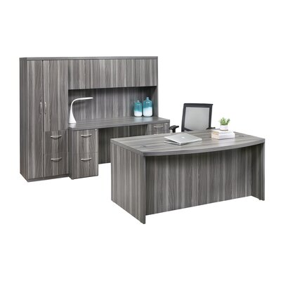 Aberdeen Desk Mayline Group Size 295 H X 66 W X 24 D Finish Gray Steel