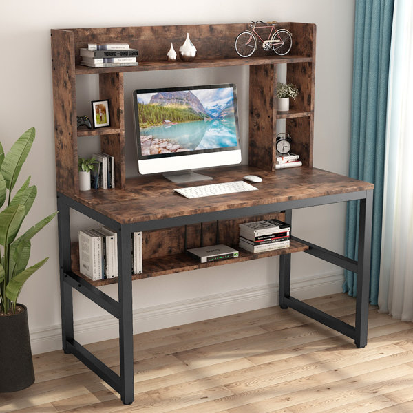 Williston Forge Large Computer Desk With Hutch, Modern ...