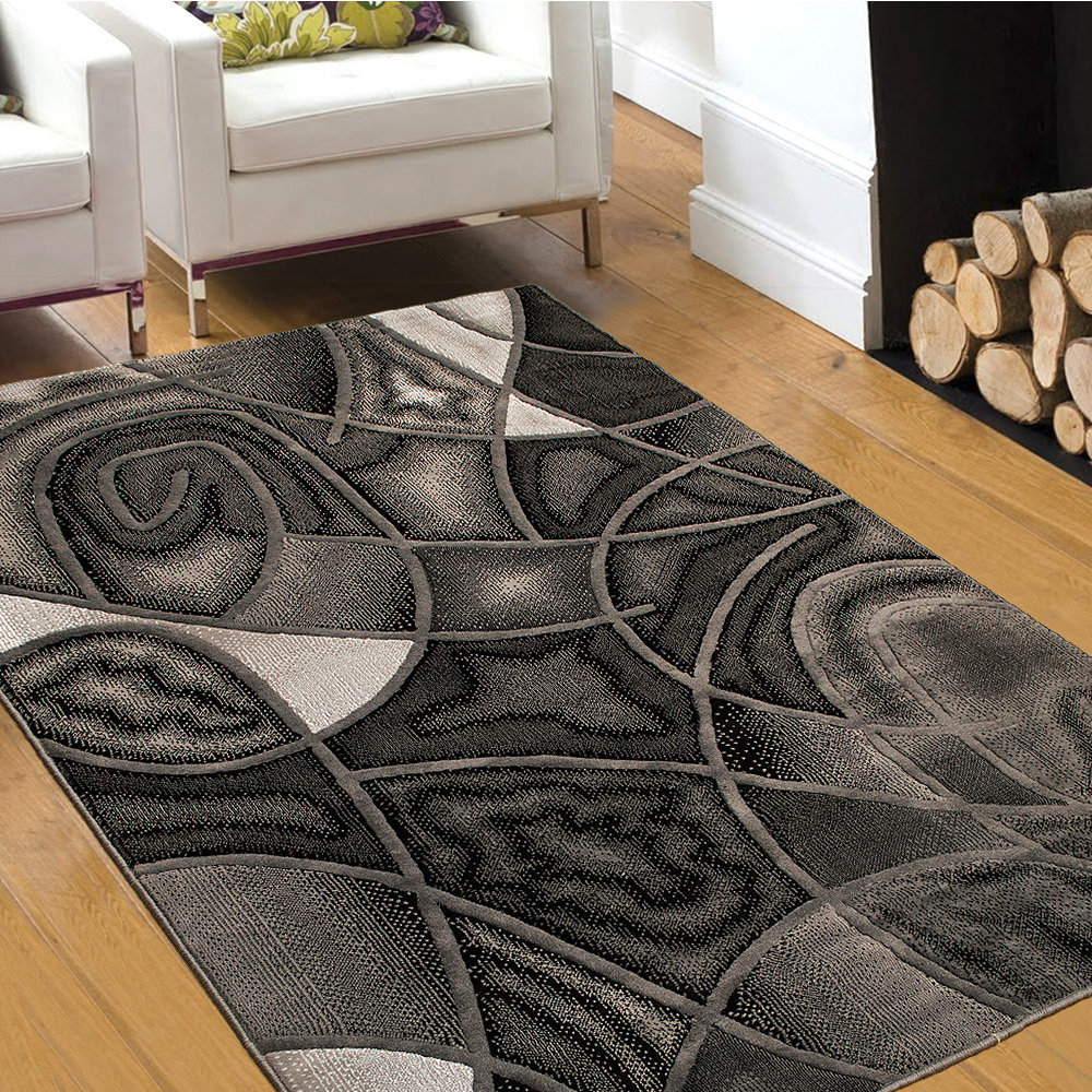 Allstar Rugs Abstract Power Loom Gray Area Rug Reviews Wayfair