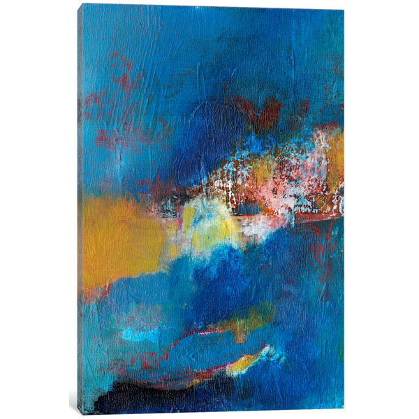East Urban Home Rhapsody In Blue I Painting Print On Canvas