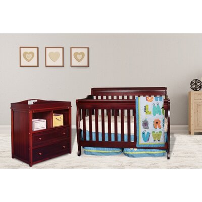 Jaden 4 In 1 Convertible 2 Piece Crib Set Viv Rae Color Cherry