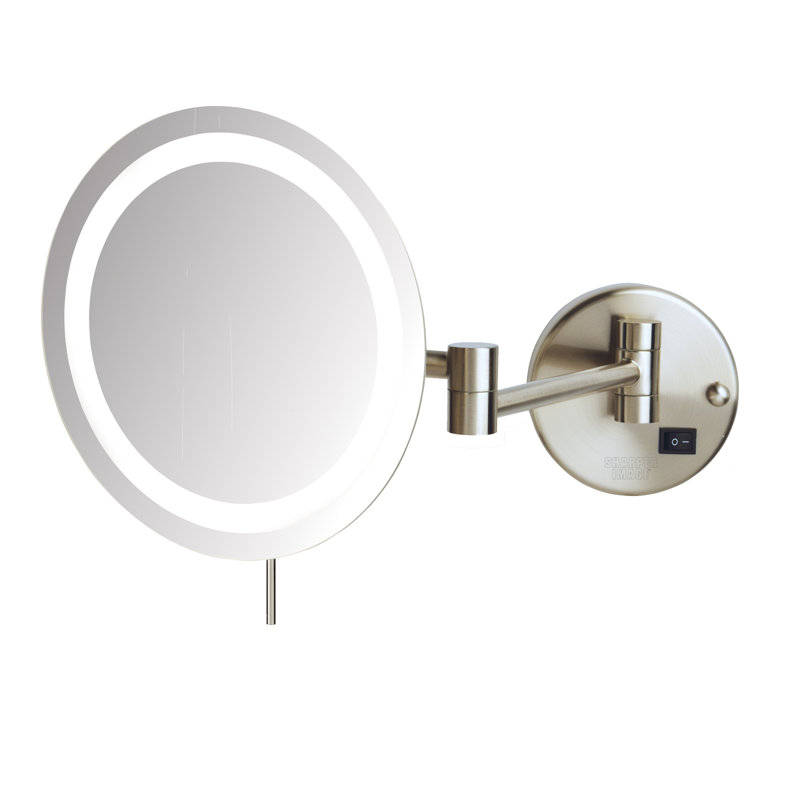 Symple Stuff Palumbo Led 8x Magnifying Wall Mount Makeup Mirror