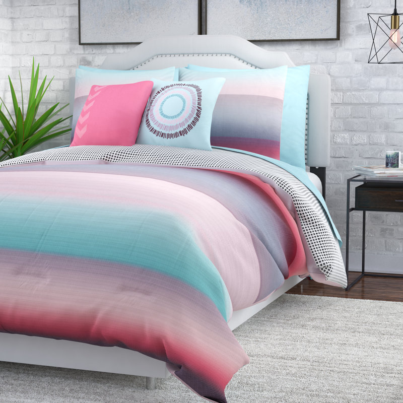 Bungalow Rose Linolakes Reversible Comforter Set Reviews Wayfair