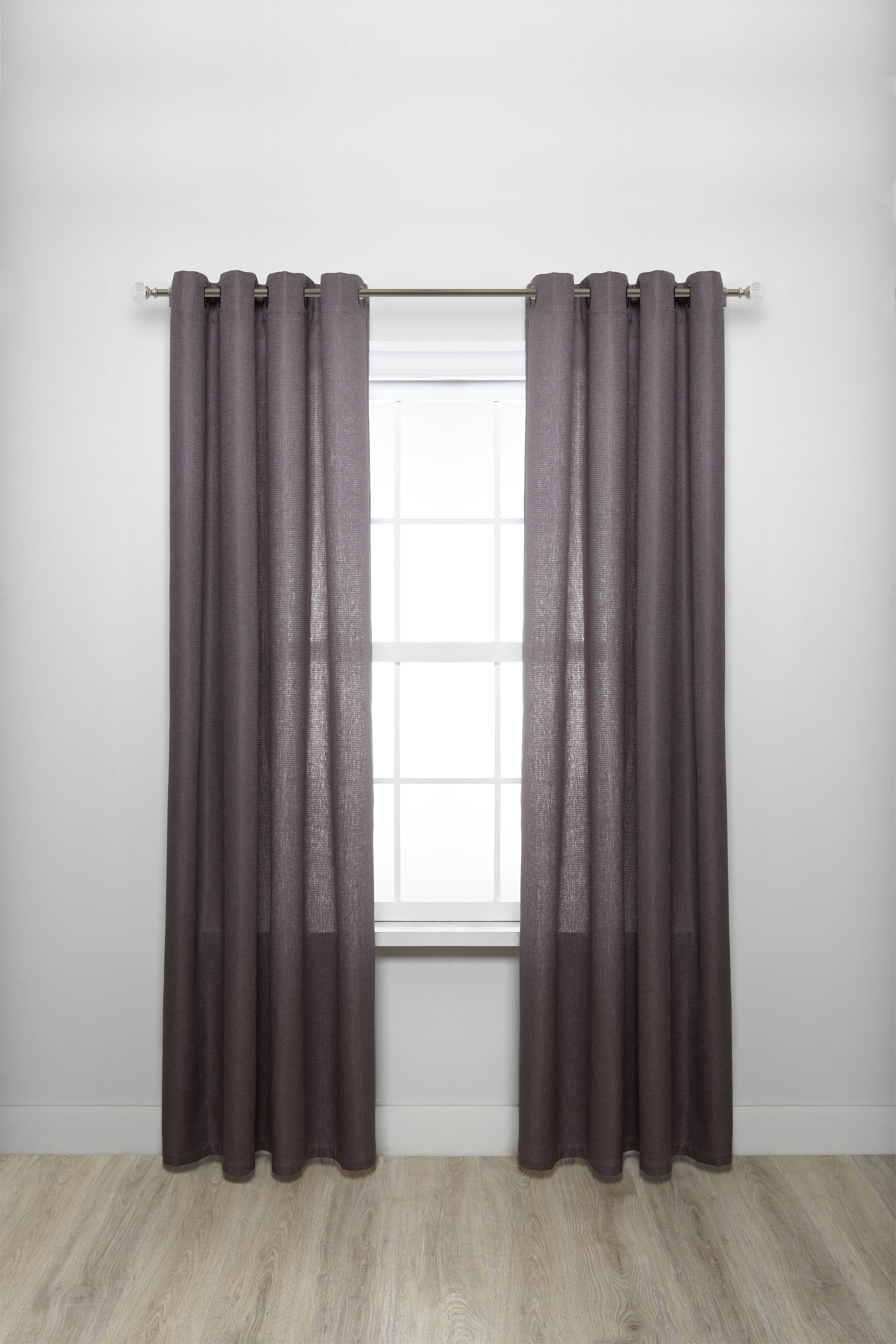 Adina Nickel Steel Curtain Single Rod adina nickelsteel curtain single rod