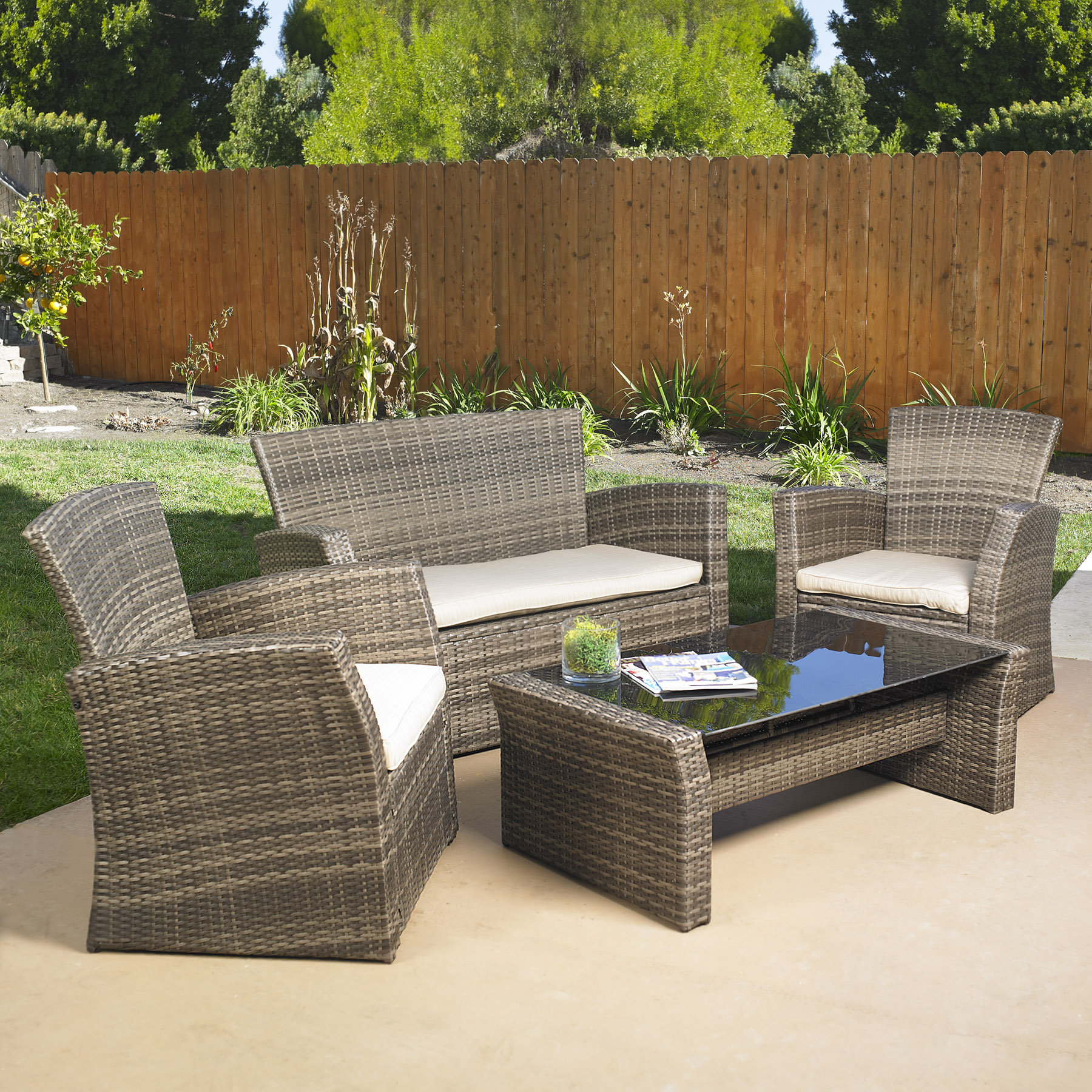 Mission Hills Redondo 4 Piece Sofa Set With Cushions Reviews Mission Hills Redondo 4 Piece Sofa Set