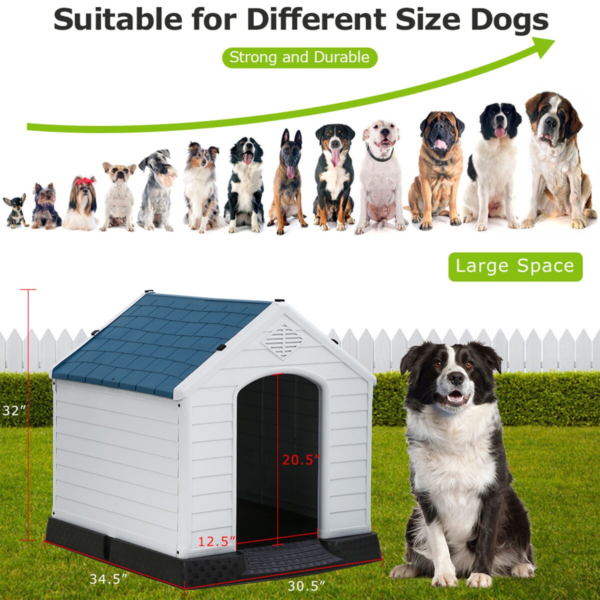 Archie & Oscar™ Dog House Big Dog House Plastic Dog Houses For Small ...