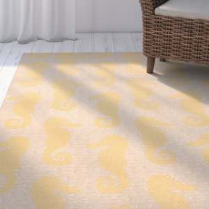 Lake Park Beige/Yellow Indoor/Outdoor Area Rug