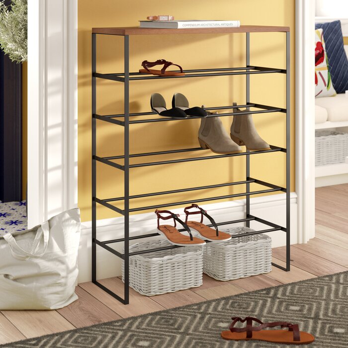 Laurel Foundry Modern Farmhouse Wood Top Shoe Rack Reviews