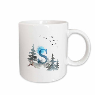 monogrammed coffee mugs wayfair