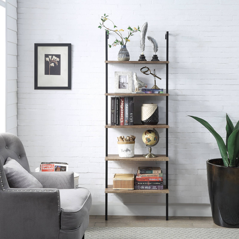 17 Stories Frick 72'' H x 24'' W Metal Ladder Bookcase & Reviews Wayfair