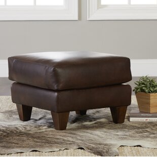 Session Leather Ottoman By Millwood Pines