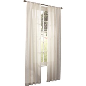 Fabian Solid Solid Sheer Rod Pocket Single Curtain Panel