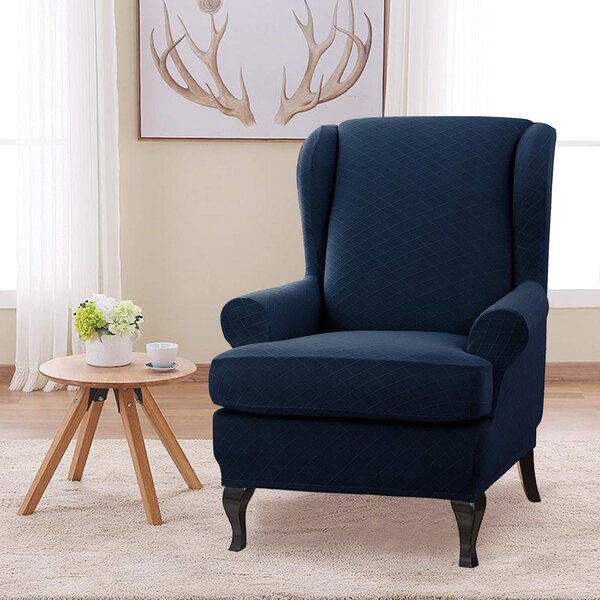 Stretch Wing Chair Cover Slipcover Wingback Armchair Home Furniture Covers US 